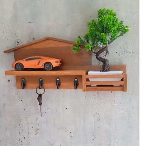 rak dinding tempat gantungan kunci,gatungan tas,gantungan topi