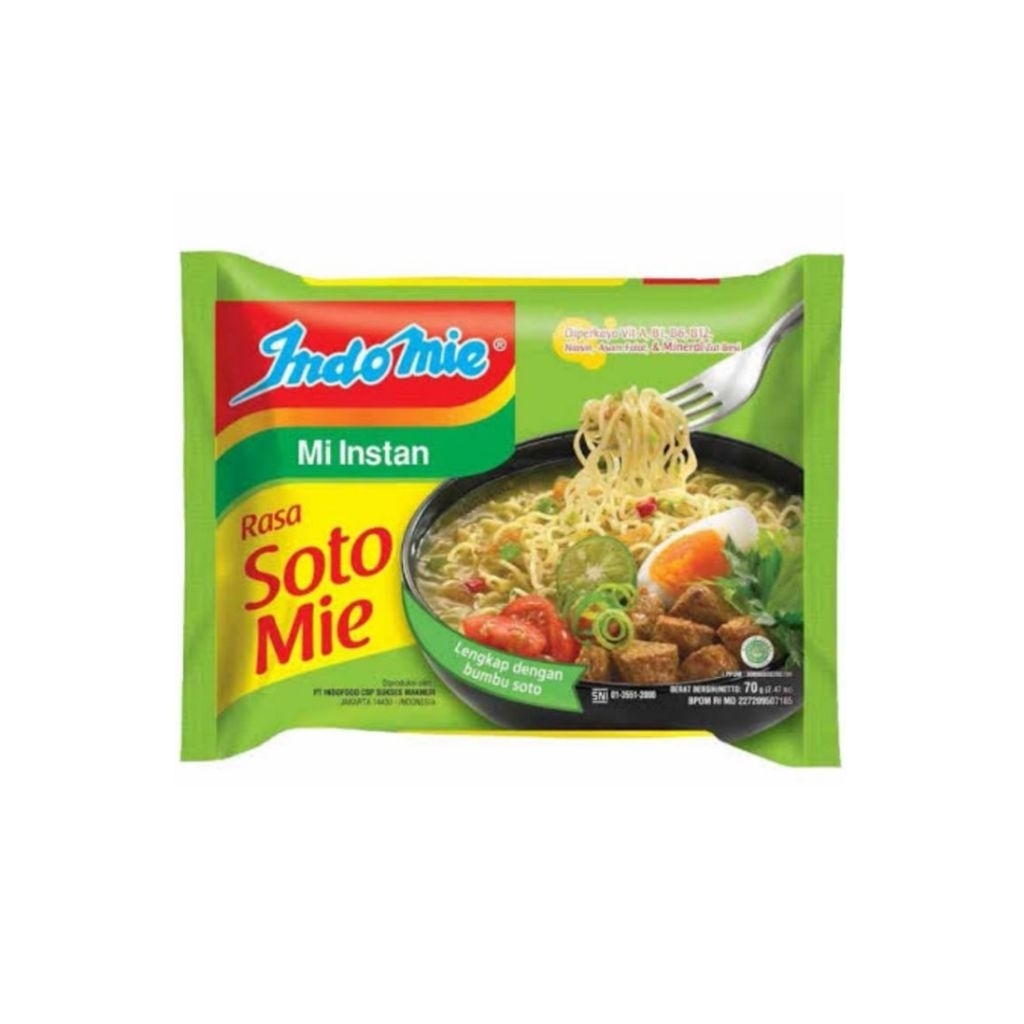 

Indomie Mi instan Rasa Soto Mie 70 g