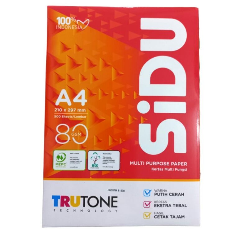 

Kertas HVS Sidu A4 80 Gsm / Kertas HVS A4