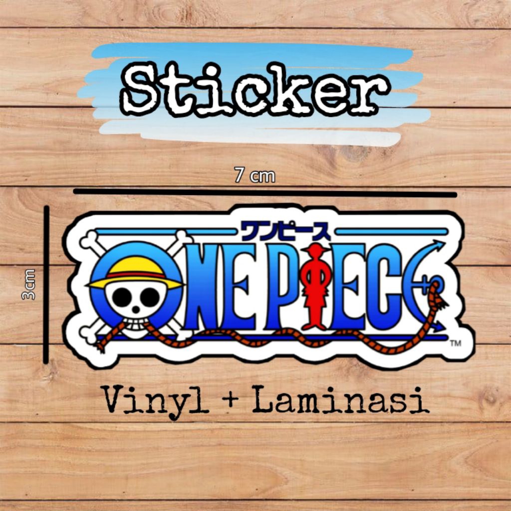 

Stiker Sticker Anime One Piece Vinyl+Laminasi Size 7cm