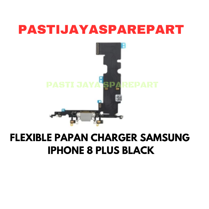 FLEXIBLE PAPAN CHARGER/ KONEKTOR  IPHONE 8 PLUS BLACK