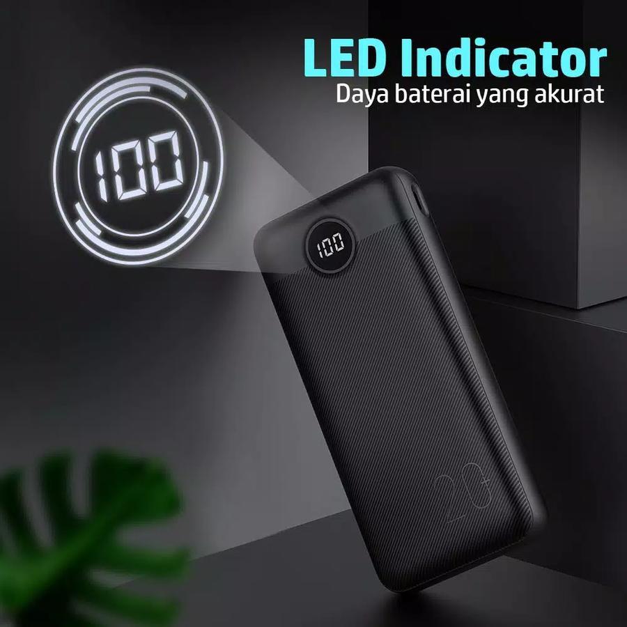 Powerbank Mofit M29 20000 mAh Fast Charge 2.4A Power Bank Fast Charging Multifungsi