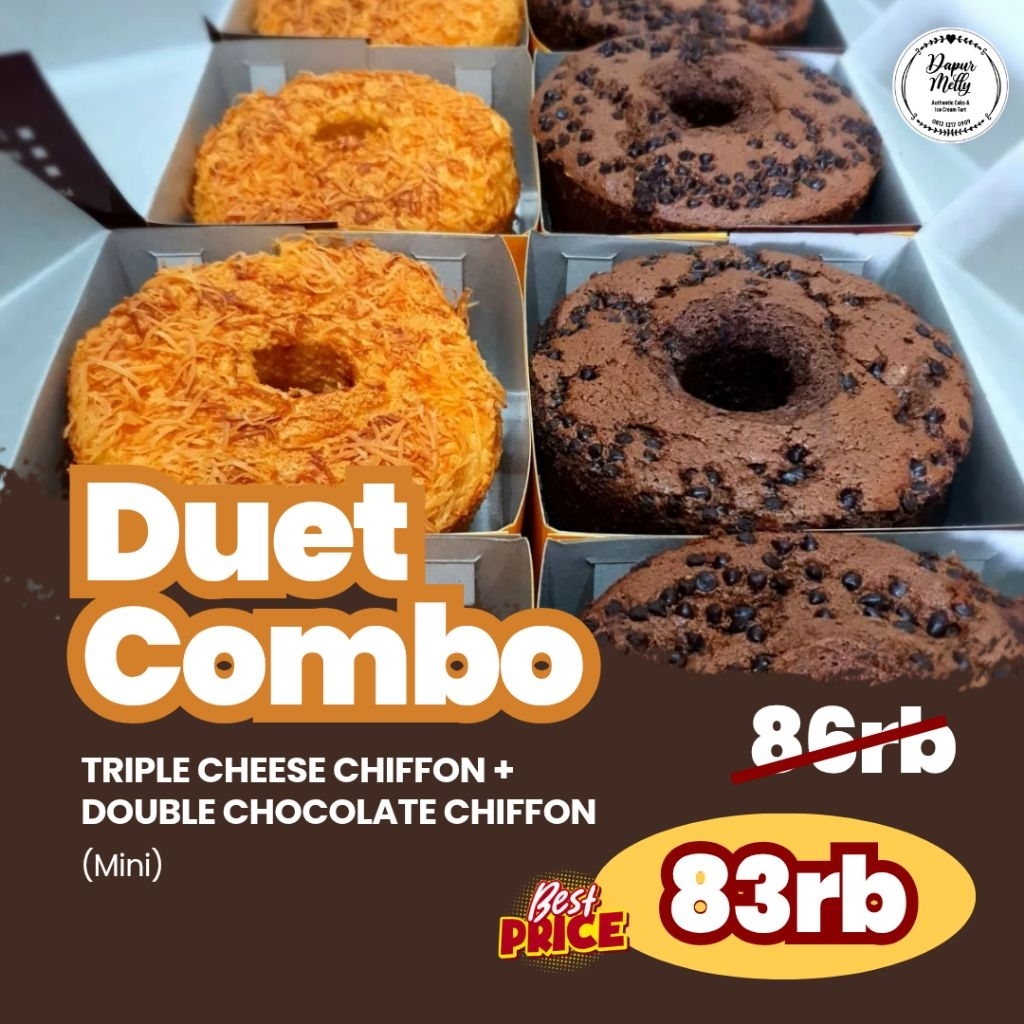 

Duet Combo Chiffon Cheese + Chocolate