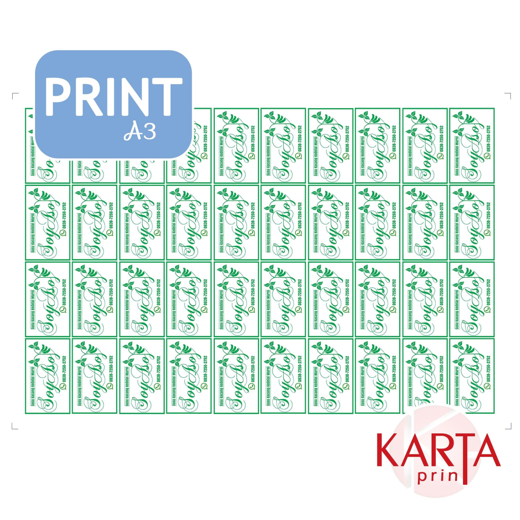 

Print/Cetak Stiker Vinyl Transparan A3 (No min.)