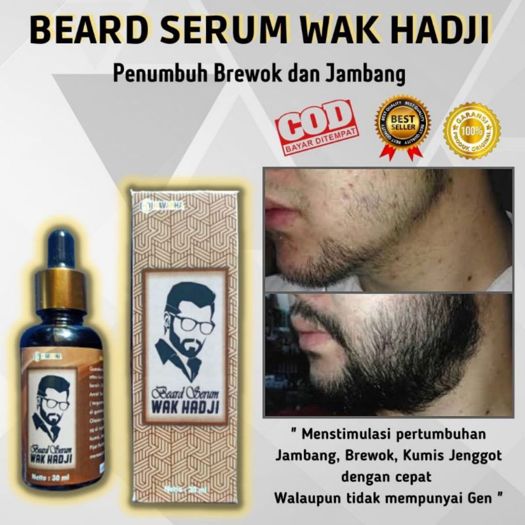 Wak hadji beard serum penumbuh brewok walaupun tanpa gen jambang kumis alis bulu mata