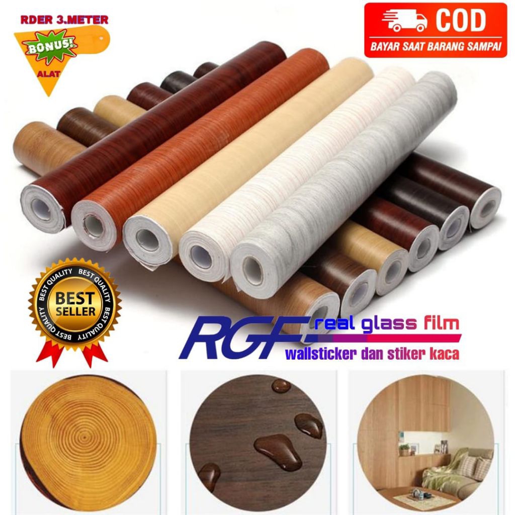 WALLPAPER LANTAI KAYU/HPL LANTAI KAYU/WALLPAPER STIKER LANTAI DAPUR/HPL STIKER PVC PELAPIS FURNITURE