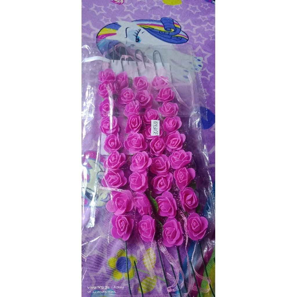 Bando bunga warna pink fanta