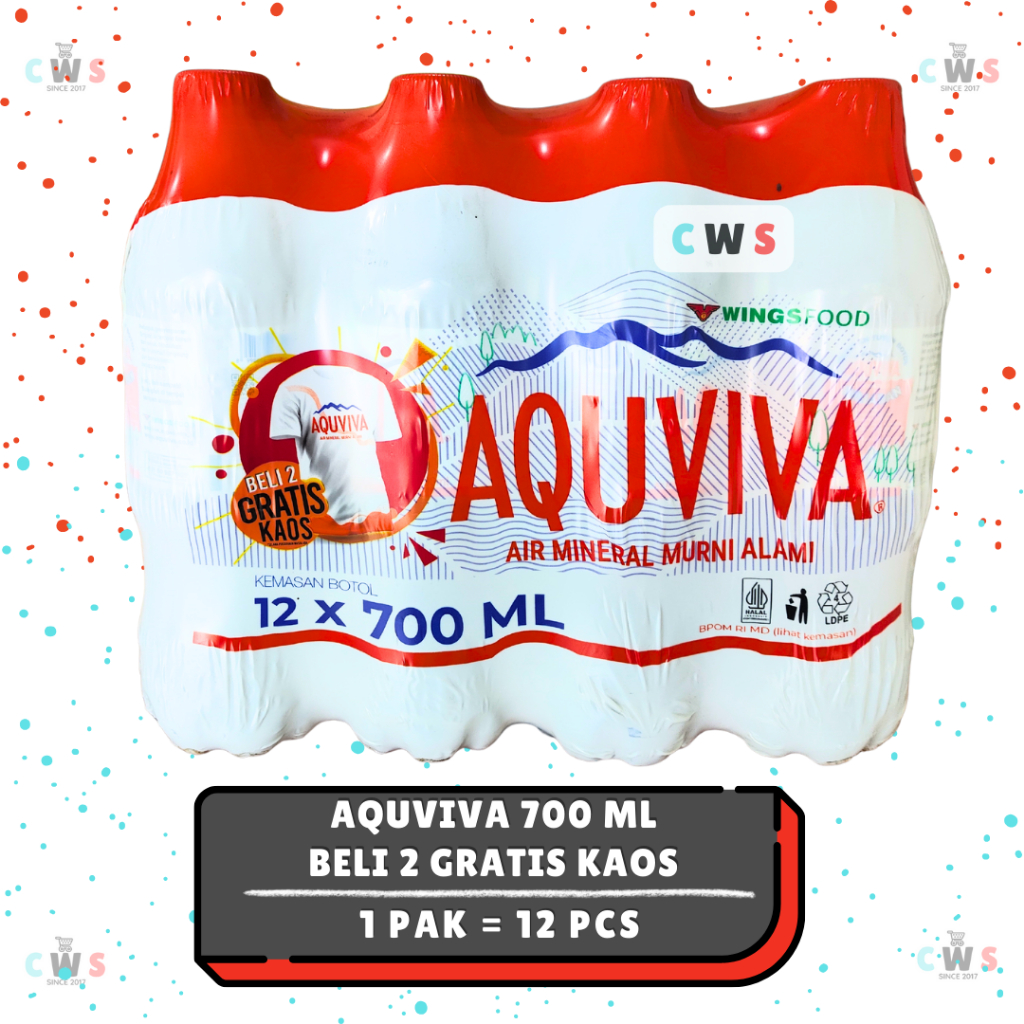 

AQUVIVA Air Mineral Murni Alami Botol 700 ml - 1 Pak / 12 Pcs