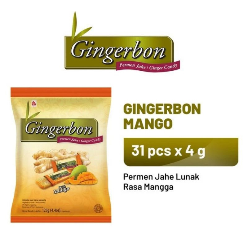 

[oddsolshop] pekanbaru/Gingerbon Permen Jahe Paduan Rasa Mangga 125GR Ginger Candy with Mango