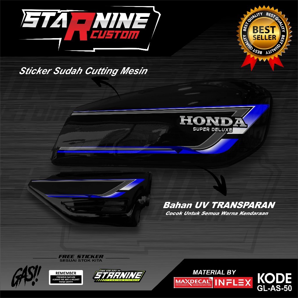 striping GL simpel sticker gl hologram gl pro max kode AS - 50