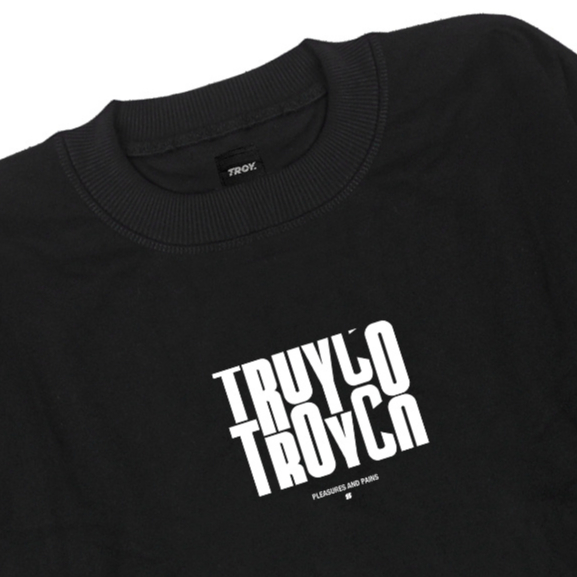 Troy Company Sweater Crewneck Black Rhythmic - Sweater Sweatshirt Hitam SW 3087