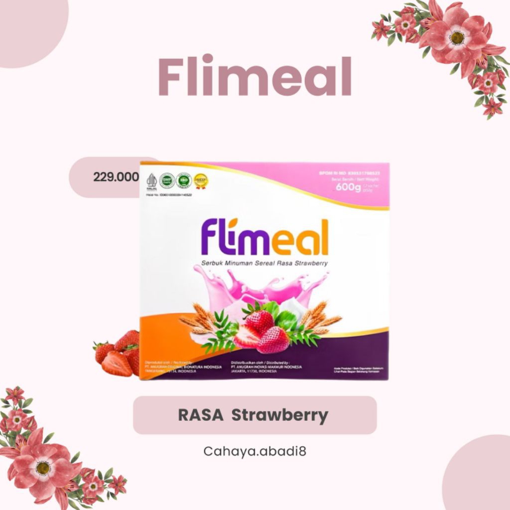 

cahaya abadi - flimeal rasa strawberry meal replacement