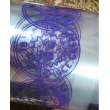 Sablon Lid Sealer Cup Custom Free Desain Plastik Lid Isi 1200 Cup Tutup 1 Warna Tebal Kopi Minuman