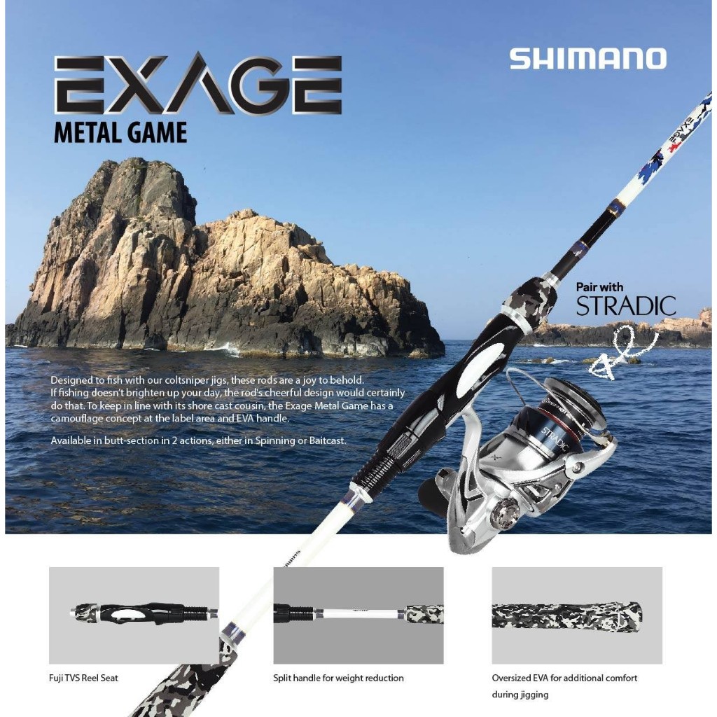 SHIMANO Exage Metal Game 631 BC Joran pancing jigging FUJI alconite 189cm EXGMGB631 garansi