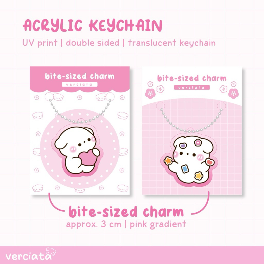 

Acrylic Keychain Heart & Sticker Collector - Bite-sized Charm - Gantungan Kunci Akrilik - Verciata Original Merch