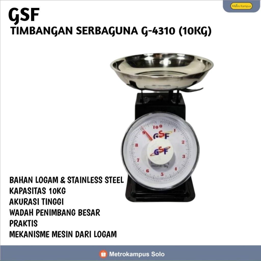 [GSF] TIMBANGAN SERBAGUNA G-4310/TIMBANGAN 10KG