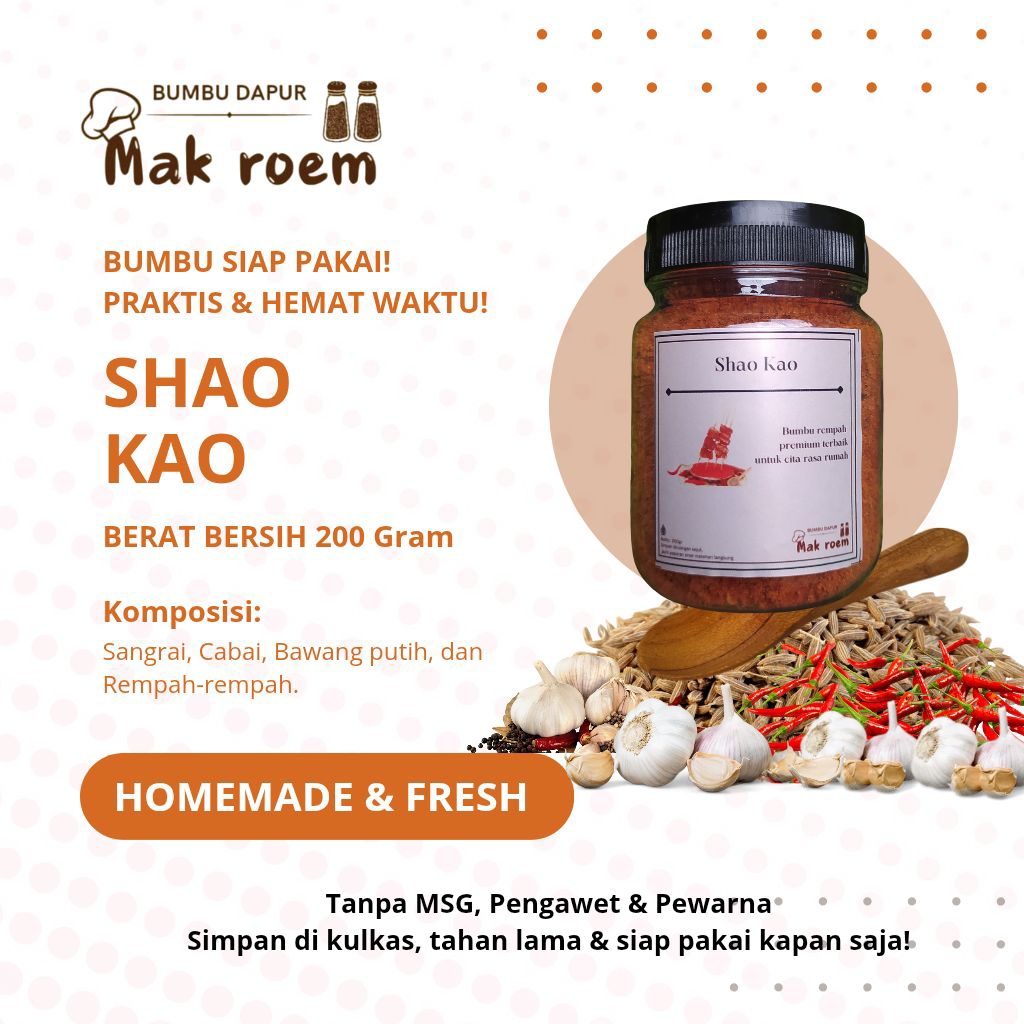 

By bumbu dapur mak roem, bumbu shao kao, bumbu masak premium, alami, non msg dan pengawet