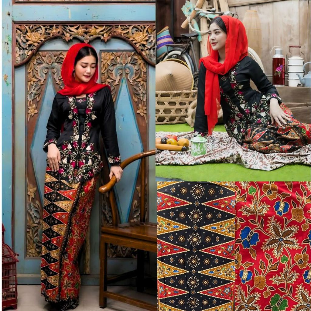 Bawahan Kebaya Encim Wanita/Rok Tumpal Sogan Betawi Aneka Warna/Rok Span Tumpal