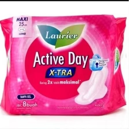 1 LUSIN LAURIER ACTIVE DAY 22CM X TRA PEMBALUT SOFTEX WANITA DAYA SERAP