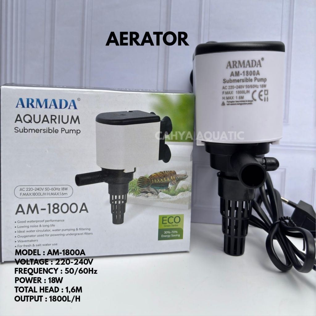 Mesin pompa air Aquarium/Aerator Armada 1800 A