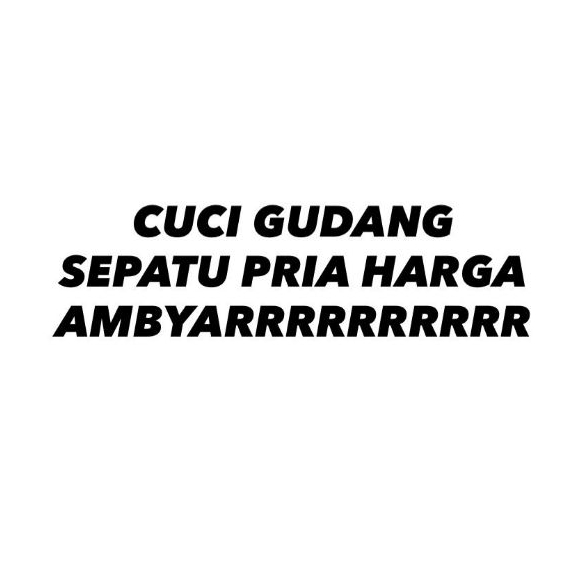 CUCI GUDANG SEPATU PRIA