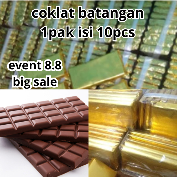 

coklat silverqueen batangan isi 10pcs berat 100gram/ pcs cokelat kiloan mix milk delfi isi kacang mede