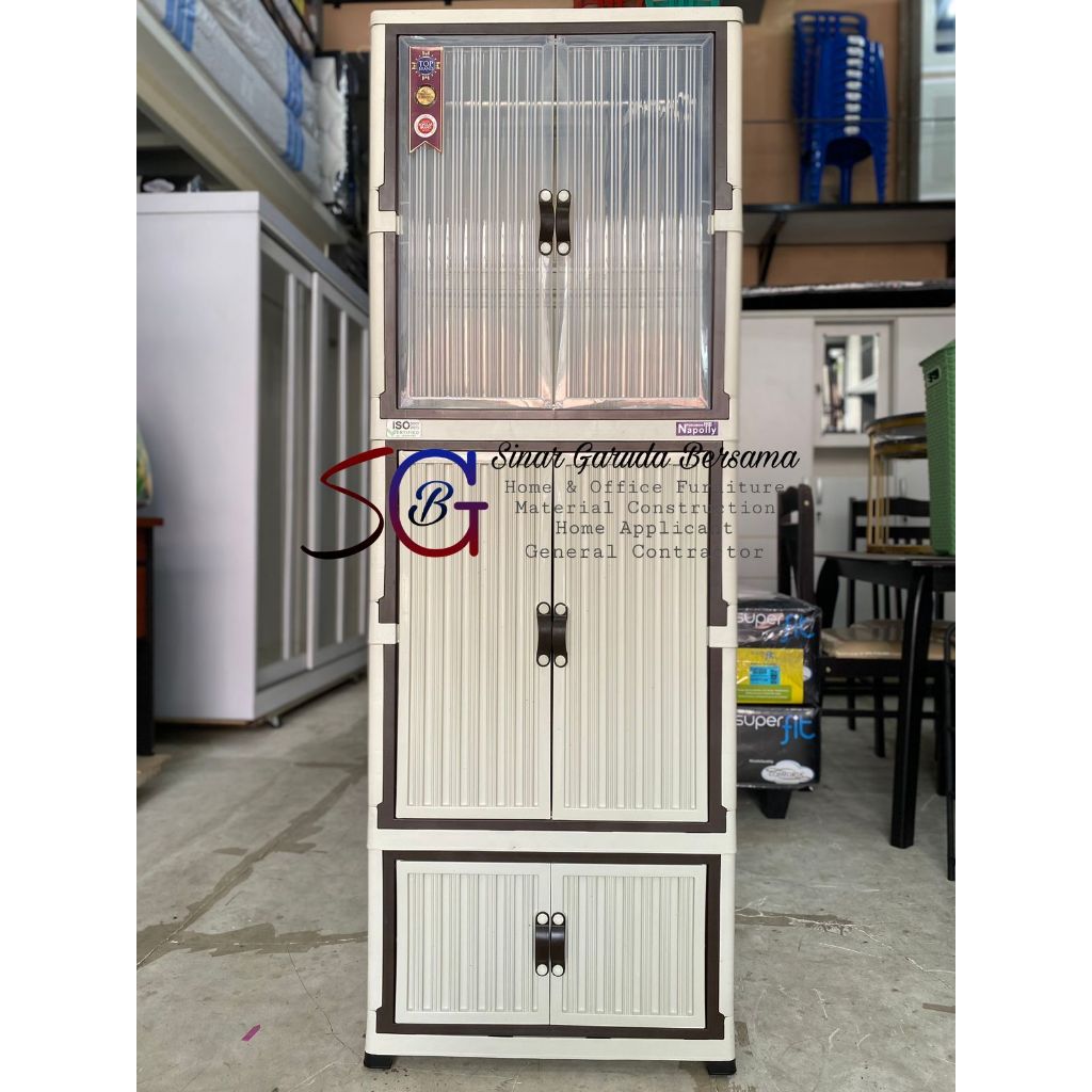 LEMARI PLASTIK TERBARU 2 PINTU / LEMARI BAJU DENGAN HANGER GANTUNGAN + RAK RAK / LEMARI PAKAIAN ANAK