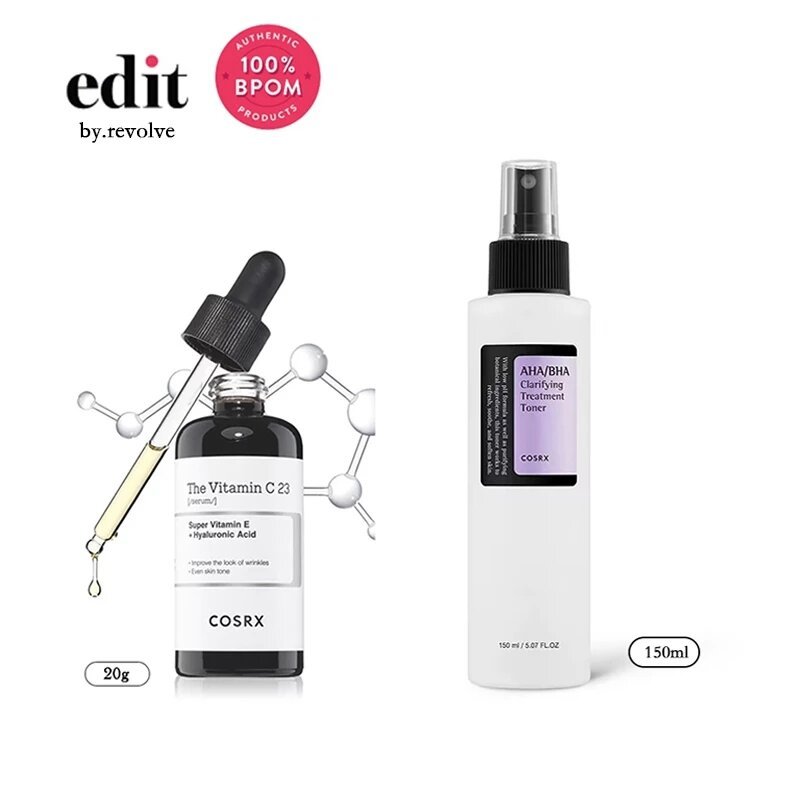 COSRX AHA/BHA Clarifying Treatment Toner+COSRX The Vitamin C 23 Serum Size