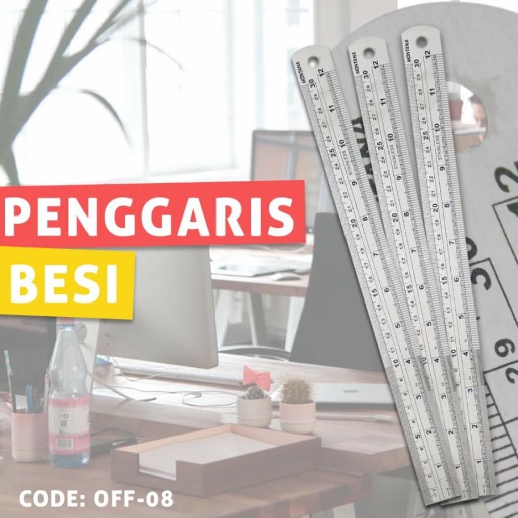 

PENGGARIS BESI / MISTAR 30 CM PENGGARIS BESI ALAT KANTOR (OFF-08