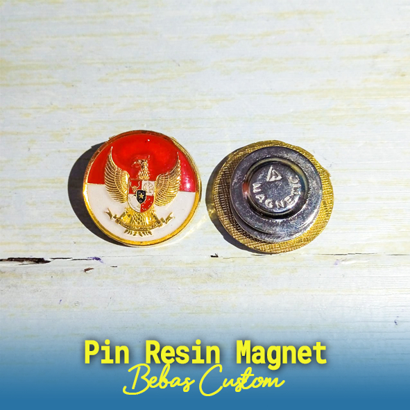 Pin Resin Magnet Custom Desain, Pin Resin Untuk Logo Sekolah/Kampus, Pin Resin Bentuk Bervariasi