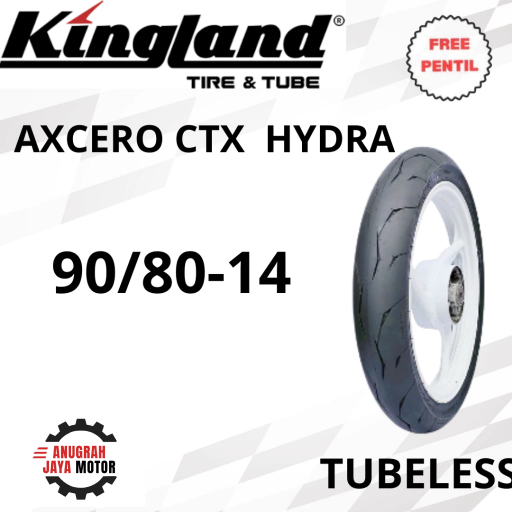 Ban Motor Ring 14 Ban KINGLAND CTX HYDRA 90/80-14 Tubeless Ban Motor Soft Compound Ban Ring 14 Ban M