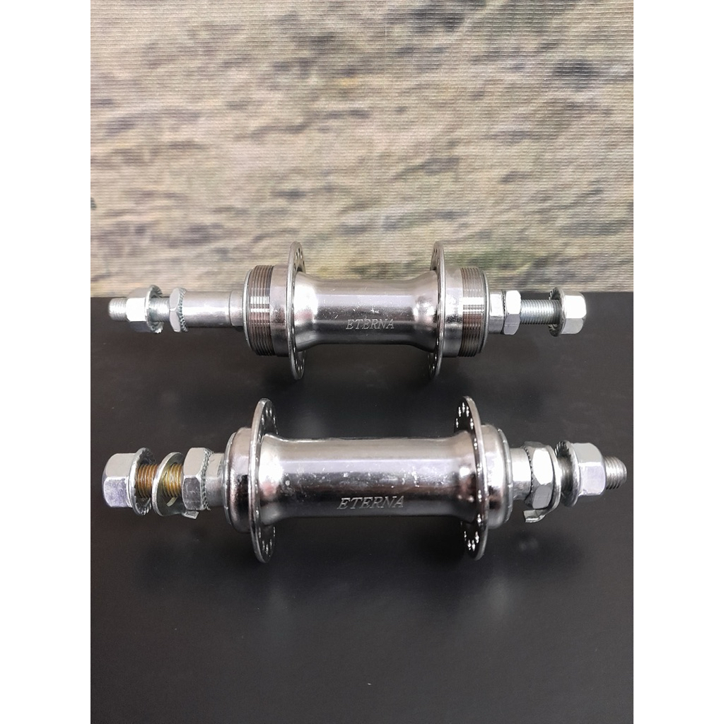 Hub Freehub Nap Bos Sepeda ETERNA Drat Lubang 36 Hole Chrome CP Silver Depan Belakang multispeed dan