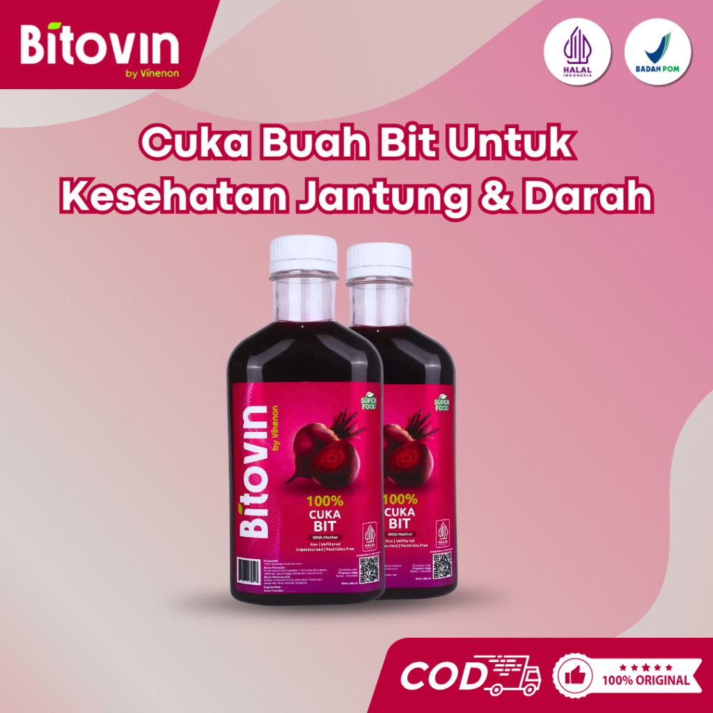 

Paket 2 Botol BITOVIN Cuka Buah Bit - 100% Fermentasi Alami - Untuk Penambah Darah/Atasi Resiko Jantung/Hipertensi
