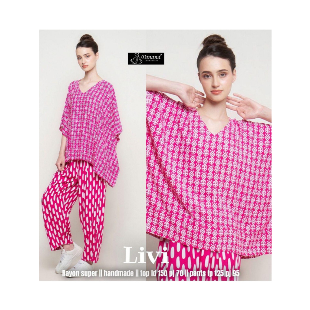 Livi Set/Setelan Wanita/Baju Santai/Baju Rumah/Baju Wanita Kekinian