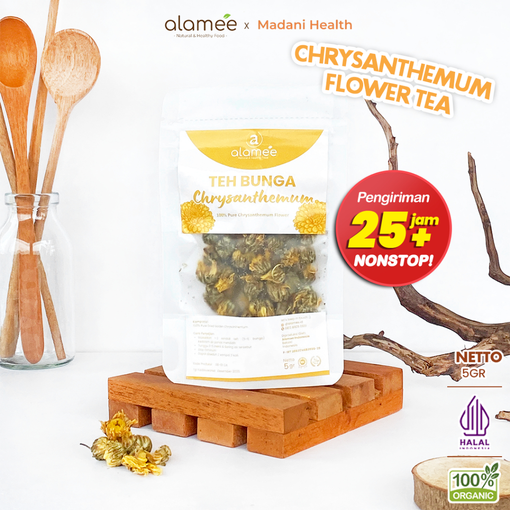 

ALAMEE Teh Bunga Chrysanthemum Tea Krisan Emas Golden Crysant Herbal Alami Organik Crysanthemum 5gr
