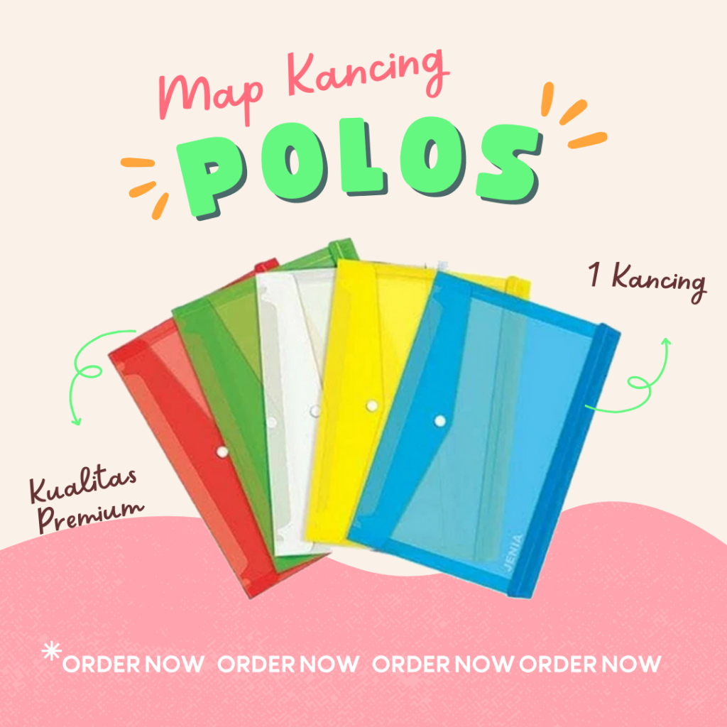 

Map Plastik Kancing Folio/ map kancing