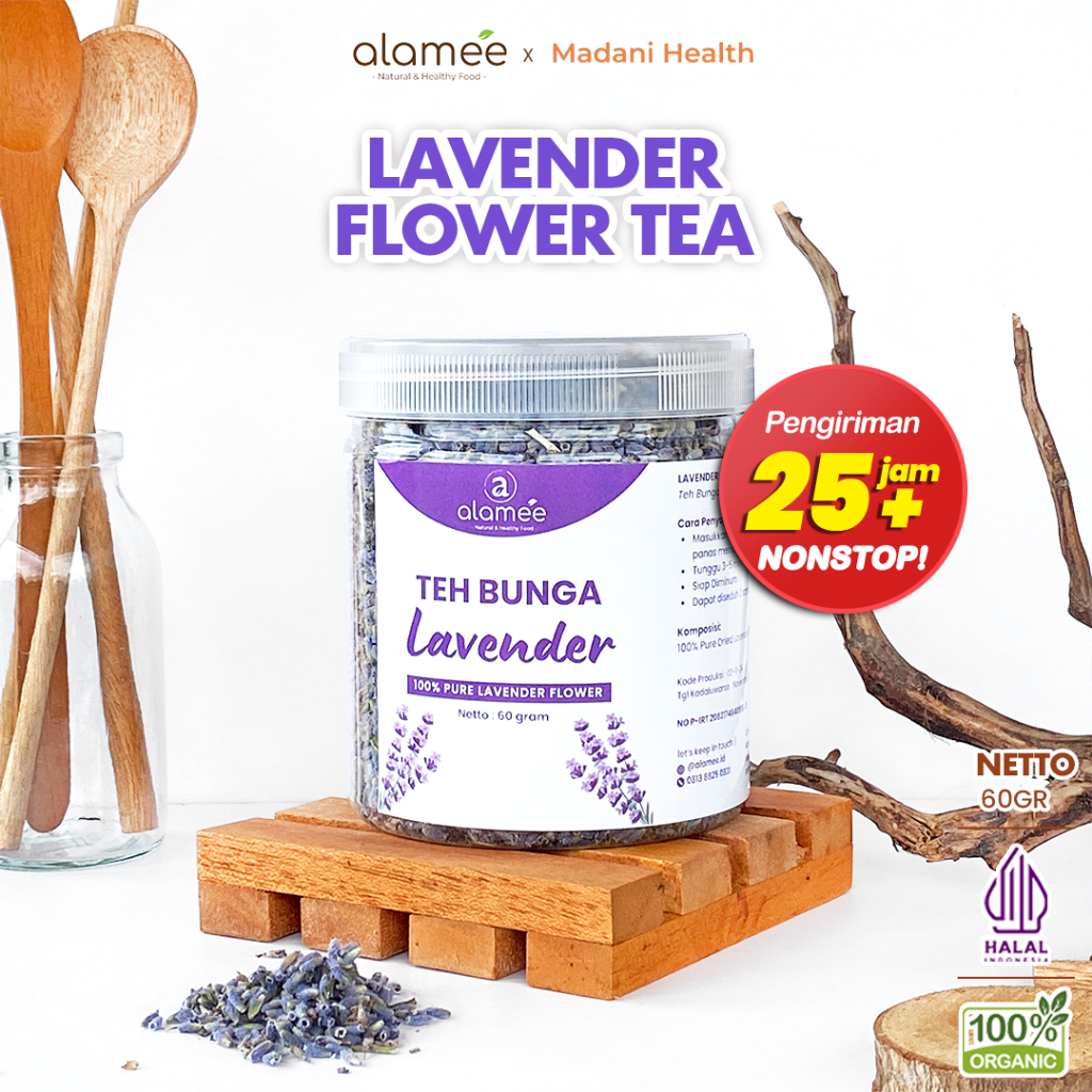 

ALAMEE Teh Bunga Lavender Insomnia Tea Organik Kering Dried Flower Herbal Alami Organic 60gr