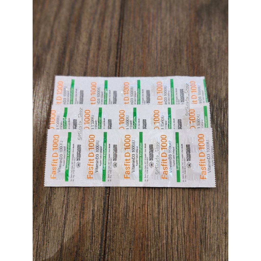 NOVAPHARIN: Fasfit/Comvit D3 1000iu PER STRIP (1 Strip/ 10 tablet)