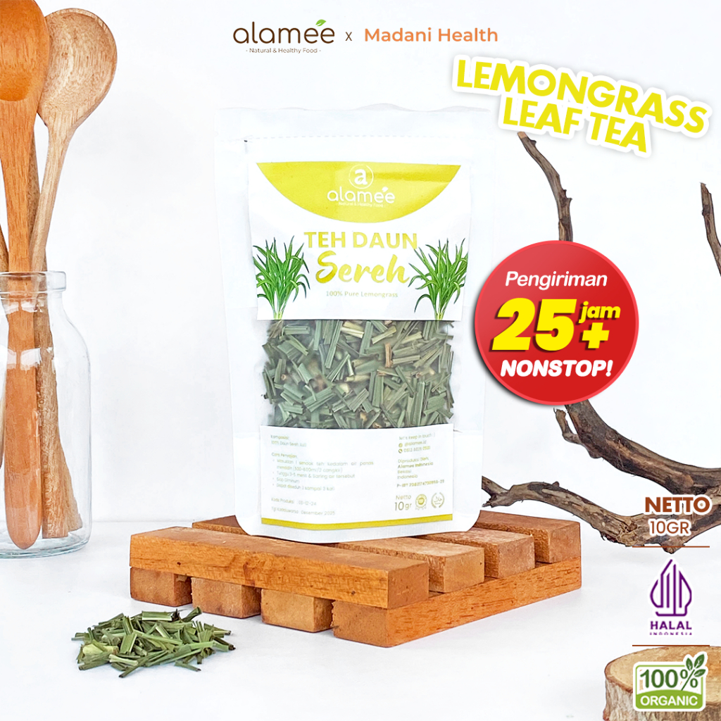 

ALAMEE Lemongrass Leaf Tea Teh Daun Sereh Organik Herbal Dried Serai 10gr