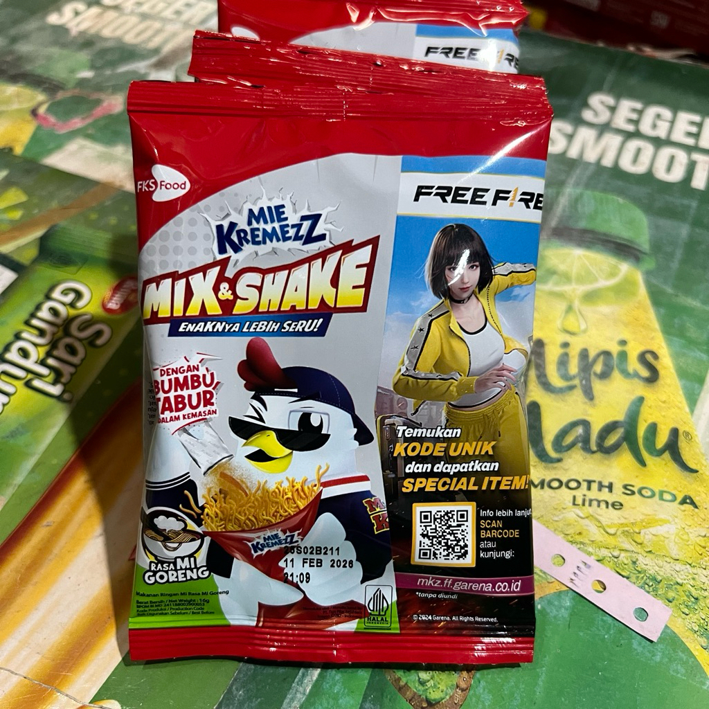 

Mie Kremezz Mix & Shake MI GORENG 1 Renceng 10 Pcs Mi Remes Kremez Dus