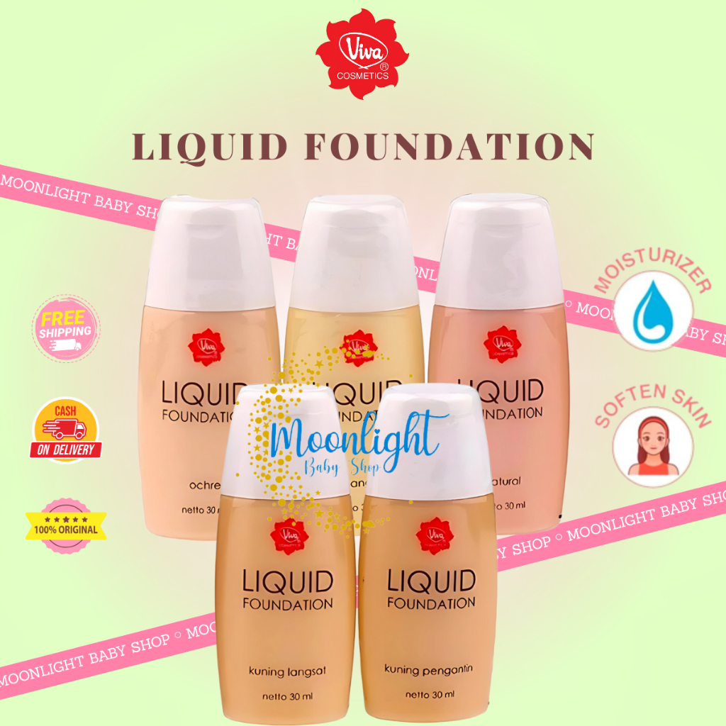 Viva Liquid Foundation 30ml – Alas Bedak Cair Ringan untuk Tampilan Natural