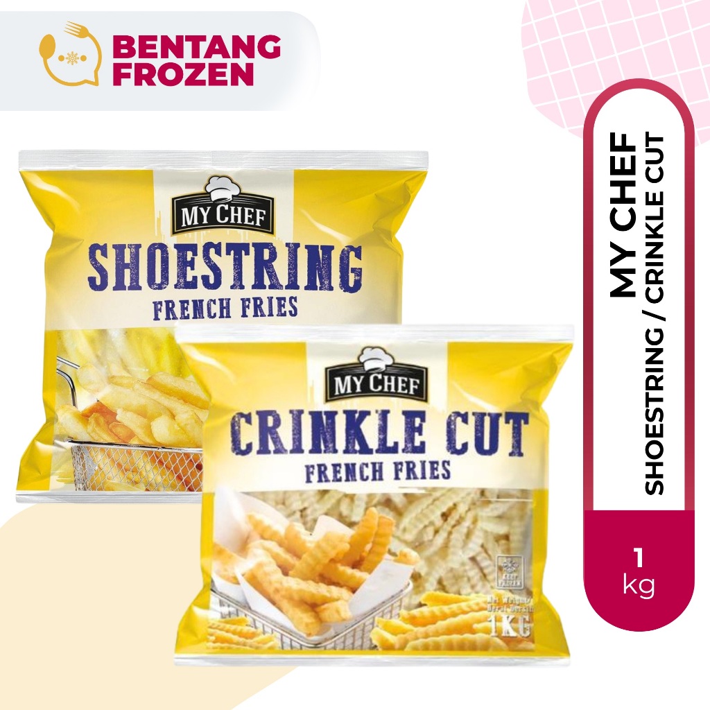 

My Chef Kentang Shoestring - Crinkle Cut 1Kg / Kentang Goreng Frozen / French Fries