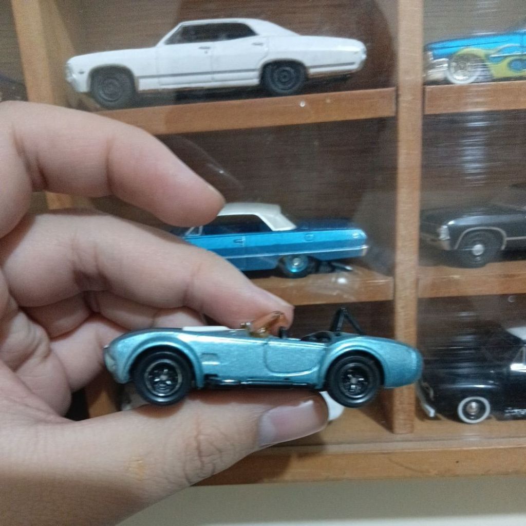 matchbox shelby cobra on book
