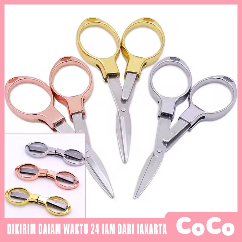 

Gunting Lipat Portable Stainless Steel Gunting Travel Folding Scissors Gunting Mini Lipat Model Kacamata