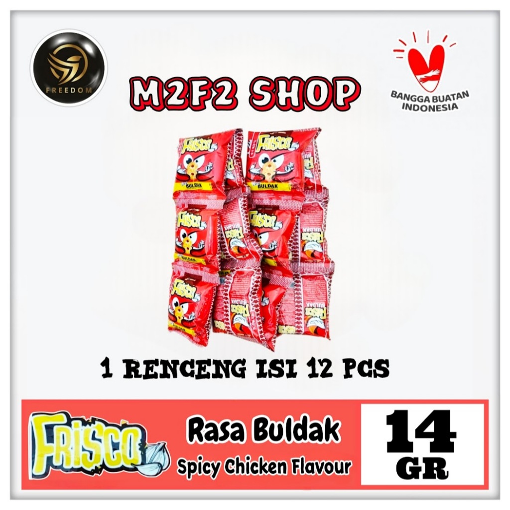 

Frisco Snack Spicy Chicken Flavour | Makanan Ringan Ekstrudat Rasa Buldak Sachet - 14 gr (Kemasan 1 Renceng)