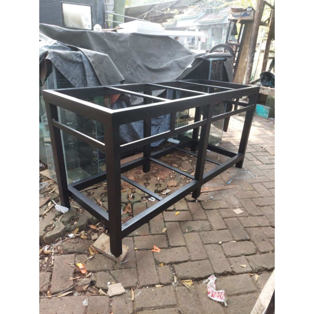 rak aquarium 150x50 tinggi 50 besi hollo 4x6 kai 6