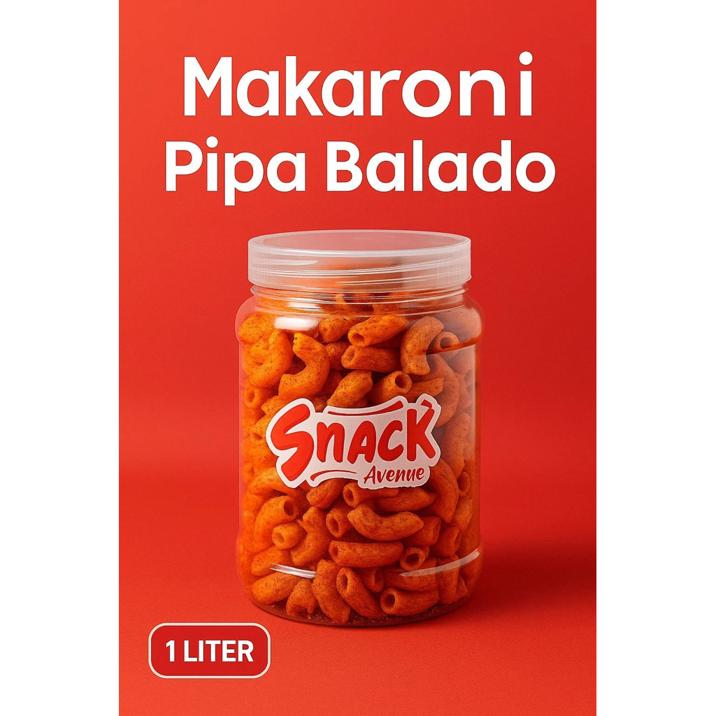 

Makaroni Pipa Pedas Daun Jeruk - Camilan Pedas Nikmat dalam Toples 1 Liter