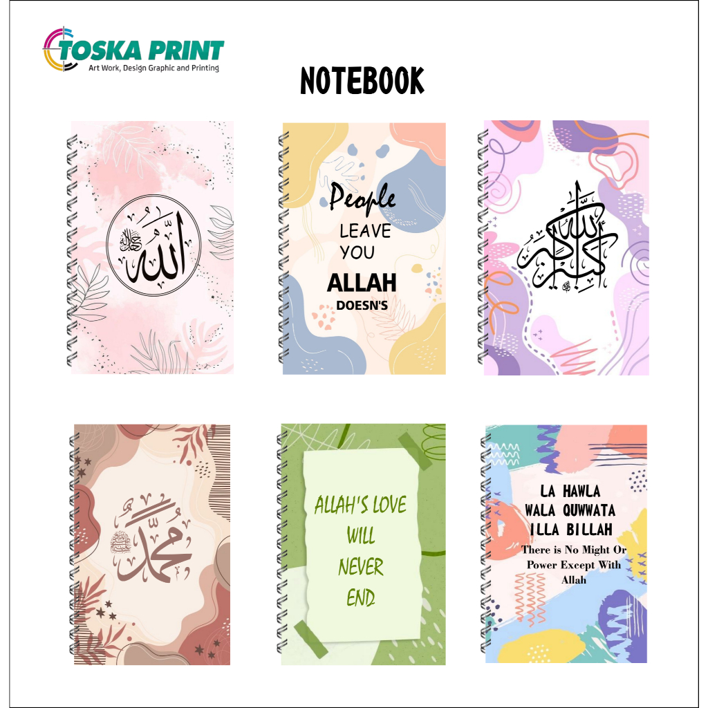 

BUKU TULIS NOTEBOOK A5 ISLAMI SPIRAL POLOS / GARIS