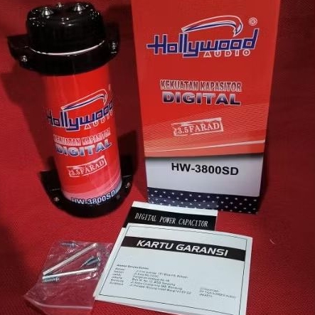 Kapasitor bank Hollywood Digital 3.5 farad HW -3800SD kapasitor audio mobil
