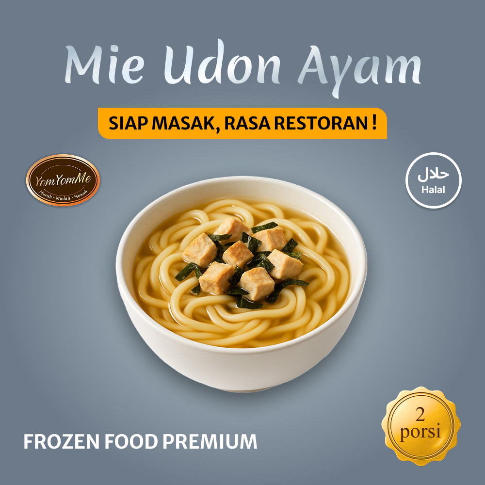

YomYomMe Mie Udon Ayam Frozen – 2 Porsi – Masakan Jepang, Olahan Ayam Fillet, Siap Saji